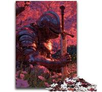 Warrior Under The Cherry Blossoms Jigsaws Puzzles 1000 Pieces for Teenagers Gifts,Quiz Game Wall Decoration Unique Birthday And Xmas Gifts (50x75cm)