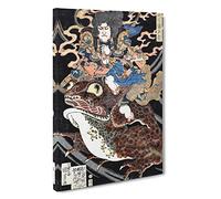 Warrior upon a Toad by Utagawa Kuniyoshi Canvas Print | Gallery Wrapped 30mm Frame Wall Art | 30x20 inches | Ready to Hang | Asian Animals Picture | Living Room Bedroom Lounge Office