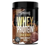 Warrior Whey Protein Powder 500g - Up to 36g* Protein per Shake - Low Sugar - Muscle Growth and Recovery Drink - Amazing Taste - 20 Servings - GMP Certified (Double Chocolate)