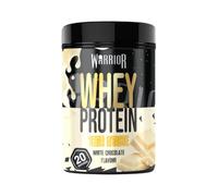 Warrior Whey Protein Powder 500g - Up to 36g* Protein per Shake - Low Sugar - Muscle Growth and Recovery Drink - Amazing Taste - 20 Servings - GMP Certified (White Chocolate)