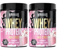 Warrior Whey Protein Powder 500g, 20 Servings - High Protein Shake Supplement for Muscle Growth, Recovery & Weight Loss - Low Sugar, Low Carb, Gluten Free Meal Replacement Shake - Strawberry