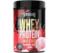 Warrior Whey Protein Powder 500g - Up to 36g* Protein per Shake - Low Sugar - Muscle Growth and Recovery Drink - Amazing Taste - 20 Servings - GMP Certified (Strawberry Crème)