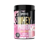 Warrior Whey Protein Powder 500g - Up to 36g* Protein per Shake - Low Sugar - Muscle Growth and Recovery Drink - Amazing Taste - 20 Servings - GMP Certified (Strawberry Milkshake)