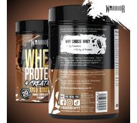 Warrior Whey Protein Powder + Creatine 500g, 20 Servings - High Protein Shake Supplement for Muscle Growth, Recovery & Weight Loss - Low Sugar, Lo