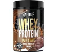 Warrior Whey Protein Powder 500g - Up to 36g* Protein per Shake - Low Sugar - Muscle Growth and Recovery Drink - Amazing Taste - 20 Servings - GMP Certified (Double Chocolate)