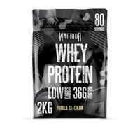 Warrior Whey Protein Powder - Up to 36g* of Protein Per Shake - Low Sugar, and Low Carbs - GMP Certified (Vanilla Ice Cream, 2kg)