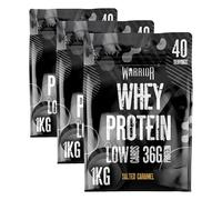 Warrior Whey Protein Powder | High Protein Shake up to 36g for Muscle Growth, Recovery & Lean Muscle | Low Carb, Low Fat, Low Sugar | Gym & Fitness Protein Supplement |Salted Caramel 1kg (Pack of 3)