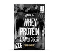 Warrior Whey Protein Powder - Up to 36g* of Protein Per Shake - Low Sugar, and Low Carbs - GMP Certified (White Chocolate, 2kg)