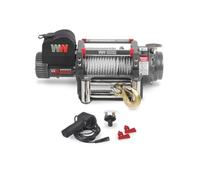 Warrior Winches Samurai Electric Winch 17500lb 24v - Wired Hand Control, High Power Series Wound Motor - Heavy Duty Contacts - Double Sealed - Full Steel Planetary Gearing & Fittings - Steel Rope