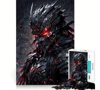 Warrior with Glowing Red Eyes Adult Jigsaw Puzzles1000 Pieces Brain Game Gift High Precision Die Cut Relaxing Indoor Group Activity (38x52cm)