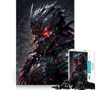Warrior with Glowing Red Eyes Jigsaw for Teenagers 1000 Pieces Mind Boost Fun Clean Cut Sturdy Components Heartwarming Gathering Activity (50x75cm)