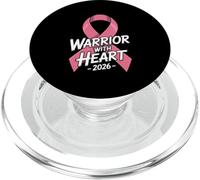Warrior With Heart 2026 Breast Cancer Awareness PopSockets PopGrip for MagSafe