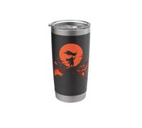Warrior with Red Moon - Medieval Stainless Steel Insulated Tumbler
