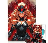 Warrior Woman in Armor 1000 Piece Jigsaw Puzzles Mind Challenge Toy High Precision Die Cut Amusing Challenge for Waiting Time (38x26cm)
