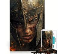 Warrior Woman Portrait Jigsaw Puzzle 1000 Piece Creative Skill Toy Clean Cut Sturdy Components Travel-friendly Brain Game Gift (50x75cm)