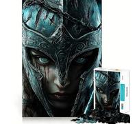Warrior Woman Portrait Jigsaw Puzzle 1000 Recall Fun Play Advanced Laser Cutting Tech Holiday Indoor Entertainment Toy (38x26cm)