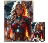 Warrior Woman Portrait Jigsaw Puzzles for Adults 1000 Piece Puzzles for Adults for Birthdays Holidays Best for Christmas 1000 PCS(38x26cm)