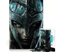 Warrior Woman Portrait Puzzle for Adults 1000 Pieces Memory Play Game Firm Fit Secure Assembly Meaningful Connection Building Game (50x75cm)