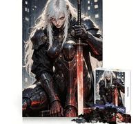 Warrior Woman with Sacred Sword 1000 Piece Jigsaws for Adults Puzzle Memory Power Serene Activity Seamless Fit Holiday Present (50x75cm)