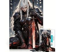 Warrior Woman with Sacred Sword Jigsaw Puzzles for Adults 1000 Mind Boost Game Uniform Size Precise Pieces Travel-friendly Brain Game Gift (50x75cm)