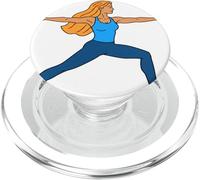 Warrior Yoga Pose in the Sun PopSockets PopGrip for MagSafe