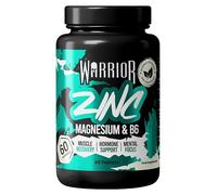 Warrior Zinc and Magnesium Tablets - 60 Tabs - Contains Vitamin B6 - High Strength Over 1000mg Per Serving - Supplement to Improve Sleep Quality, Recovery - Suitable for Vegans & Vegetarians