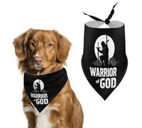 Warrior1 of God Cute Dog Bandanna Scarf Printed Adjustable Triangle Pet Kerchief for Dogs And Cats