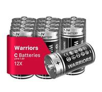 Warriors 12X C Batteries LR14 1.5V Alkaline Battery Long Lasting Power