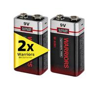 Warriors 2X 9V Alkaline Batteries, 6LR61, Long Lasting Power