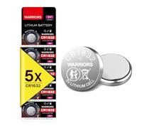 Warriors 5X CR1632 Batteries, 3V Lithium Coin Batteries