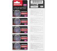 Warriors 5X CR2032 2032 Batterijen Piles Batterien 3V Lithium Knoopcel, Capacité 240 mAh, Kindveilige verpakking, voor elektronische apparaten en autosleutels (5)