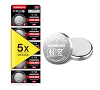 Warriors 5X CR2450 Batteries, 3V Lithium Coin Batteries