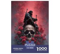 Warriors And Skull Jigsaw 1000 Pieces for Adults Jigsaw Puzzles Sacrifice on The Rose Impossible Puzzle Educational Games Home Decoration 38x26cm/1000pcs