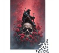 Warriors And Skull Puzzle 1000 Pieces Sacrifice on The Rose Wood Puzzle For Adults And Kids Challenge Toy Educational Game Gifts 1000pcs (75x50cm)