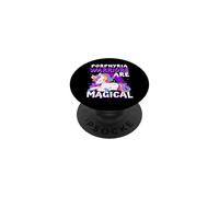 Warriors Are Magical Porphyria Awareness Ribbon Unicorn PopSockets Adhesive PopGrip