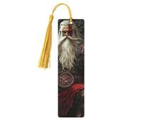 Warriors with Axes and Shields Unique Double-Sided Artwork Printed Wooden Bookmarks, Artistic Book Accessories Birthday Presents for Men Women Presents for Book Lovers