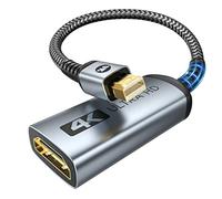WARRKY Mini DisplayPort to HDMI Adapter 4K, Thunderbolt to HDMI Adapter | Mini DP to HDMI Adapter, 2K 60Hz & 1080P 120Hz, Compatible with MacBook Air/Pro, iMac, Surface Pro, Monitor, Projector, TV