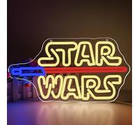 Wars Neon Sign for Wall Decor Lightsaber Gaming LED Light Sign Movie Decor Game Signs for Man Cave Game Room Bar Gamer Decoration for Boys Bedroom Party Gifts for Men Teen Fans Size 16.5*8.6 in(XD107)
