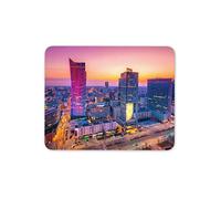 Warsaw Poland City Nightlife Mouse Mat Pad - Urban Sunset Polska #16363