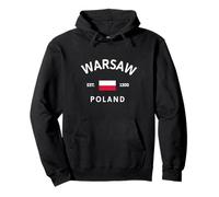 Warsaw Poland Est. 1300 Polish Flag Souvenir Pullover Hoodie