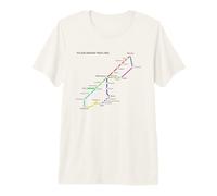 Warsaw Poland Metro Suburban Railway - Souvenir Route Map Premium T-Shirt