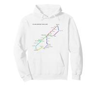 Warsaw Poland Metro Suburban Railway - Souvenir Route Map Pullover Hoodie