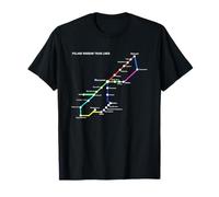Warsaw Poland Metro Suburban Railway - Souvenir Route Map T-Shirt