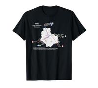 Warsaw Poland Metro Suburban Railway - Souvenir Route Map T-Shirt