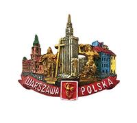 Warsaw Poland Refrigerator Magnet Travel Souvenir 3D Fridge Decoration Magnetic Sticker Hand Painted Craft Collection
