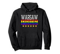 Warsaw Pride Poland Gay Lesbian Queer LGBT Rainbow Flag Pullover Hoodie