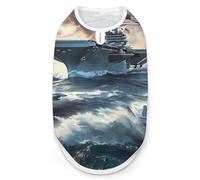 Warship Battleship Military Jet Airplane Fashion Dog Shirt Clothes Breathable Sleeveless Pet Tank Top for Small Medium Large Pets