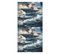 Warship Battleship Military Jet Airplane Soft Bath Towel Lightweight Beach Towels Printed Absorbent Sheet Bathroom Accessory