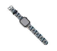 Warship Battleship Military Jet Airplane Sport Silicone Watch Band Compatible with IWatch Waterproof Replacement Strap for Men Women