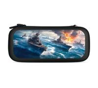 Warship Battleships Portable Carrying Case for Switch Protective Travel Hard Shells Game Card Storage Pouch Bag